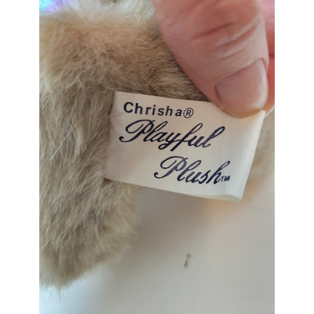 Chrisha Playful Plush Easter Bunny Rabbits Yellow Sweater Jointed Legs Soft - Picture 4 of 5